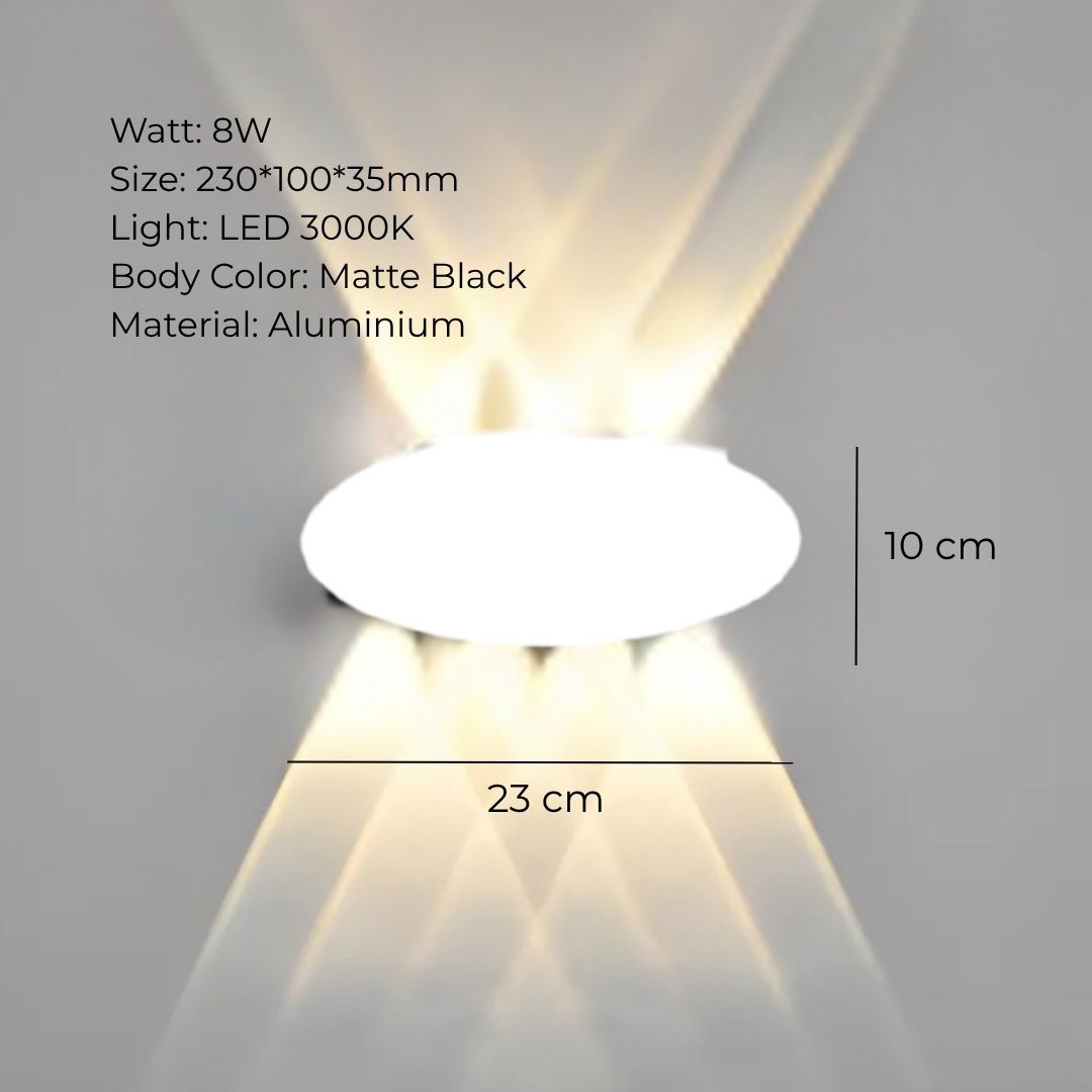 AURA CURVE OUTDOOR WALL LIGHT