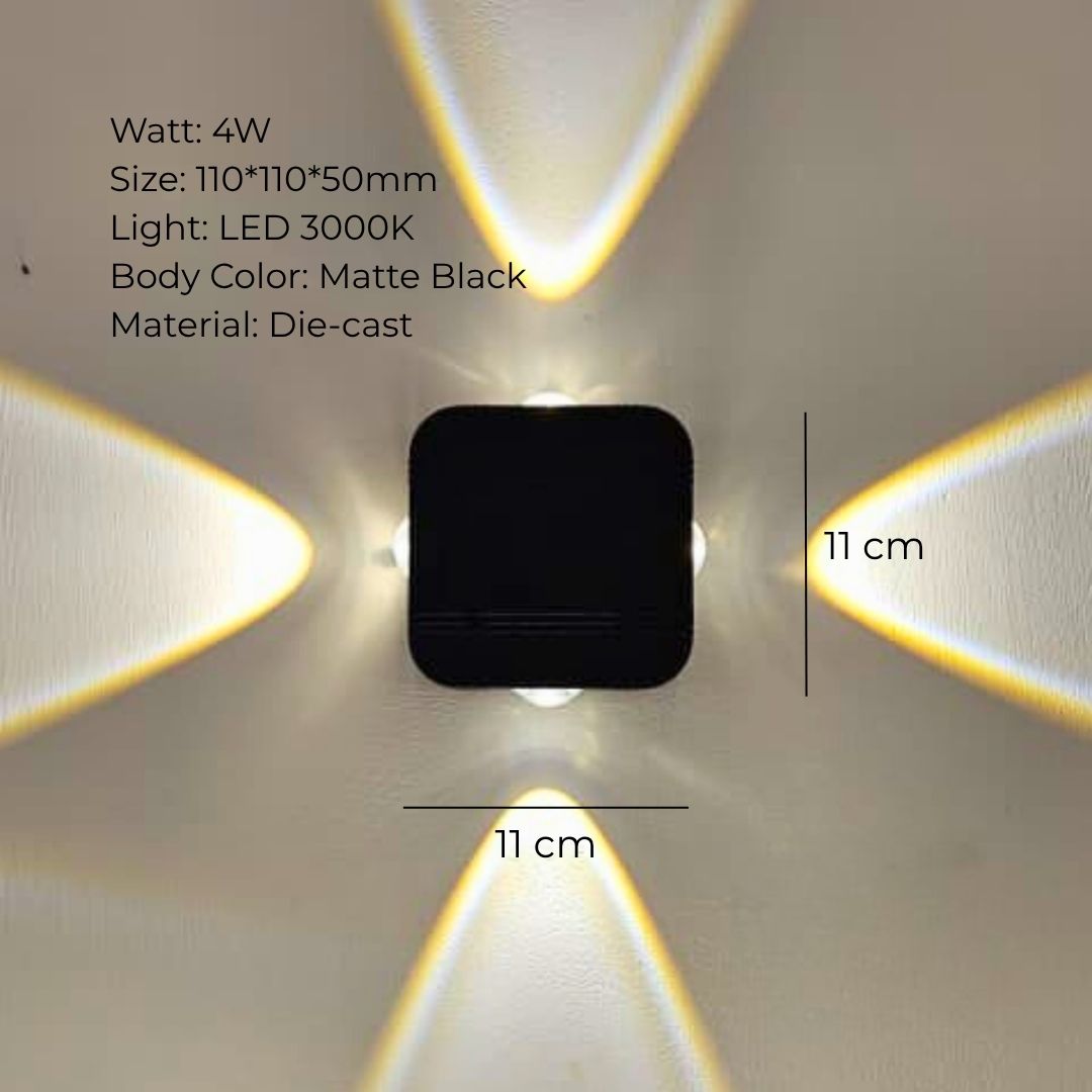 DIAMOND BEAM OUTDOOR WALL LIGHT