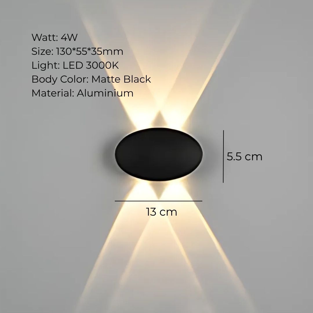 AURA CURVE OUTDOOR WALL LIGHT