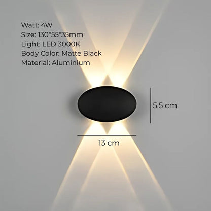 AURA CURVE OUTDOOR WALL LIGHT