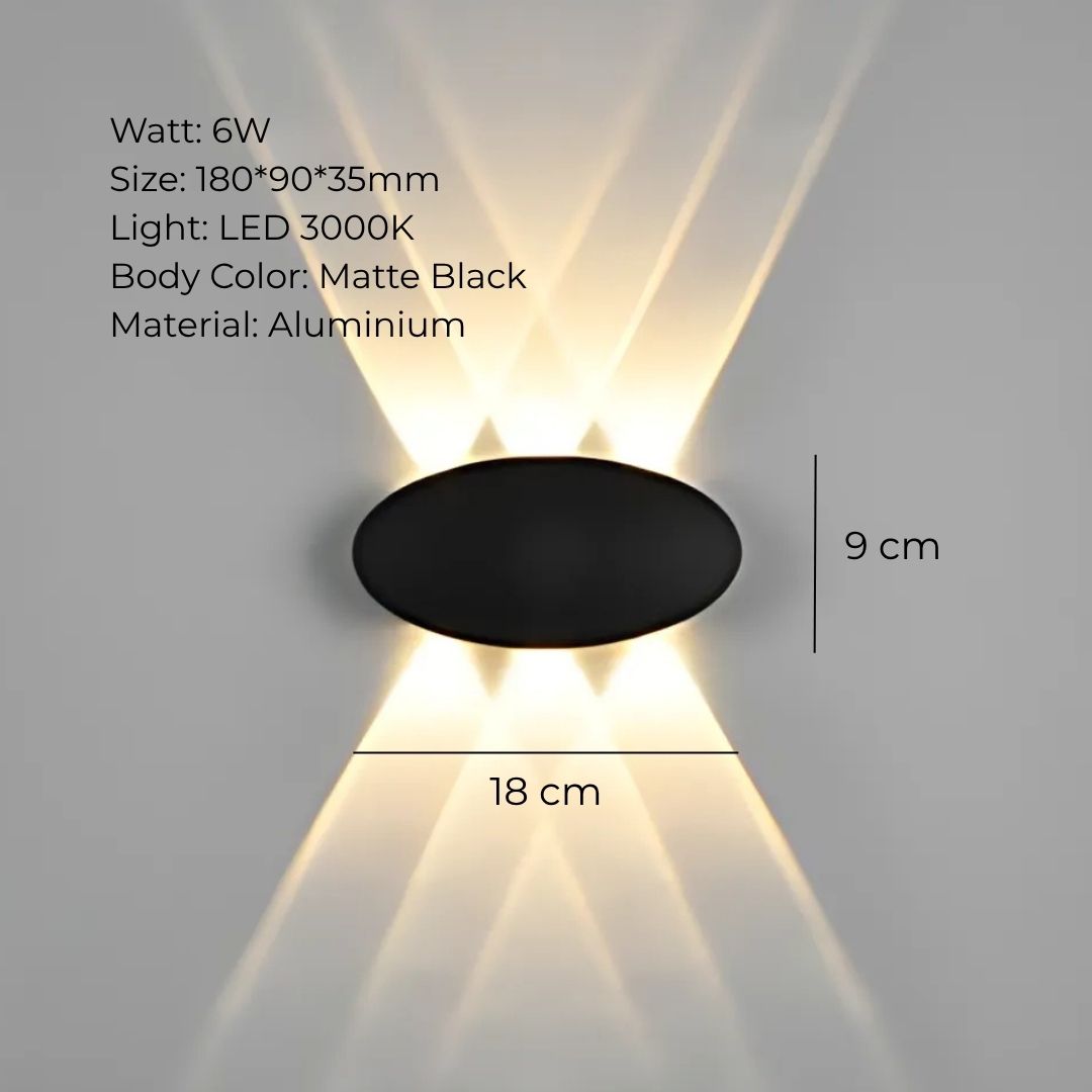 AURA CURVE OUTDOOR WALL LIGHT