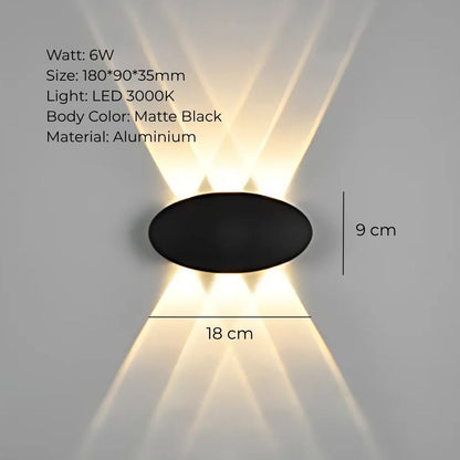 AURA CURVE OUTDOOR WALL LIGHT