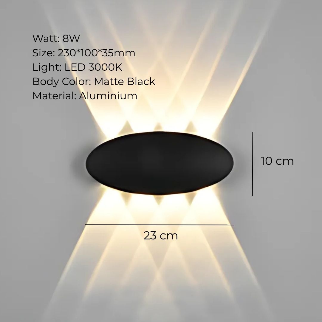 AURA CURVE OUTDOOR WALL LIGHT