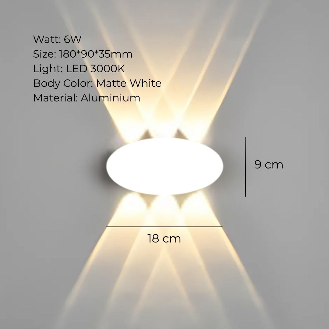 AURA CURVE OUTDOOR WALL LIGHT