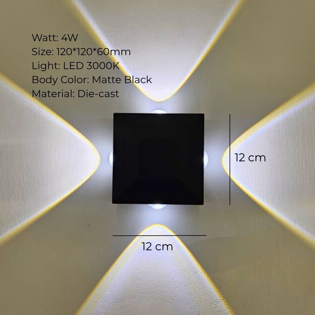 BLACK MIRAGE OUTDOOR WALL LIGHT