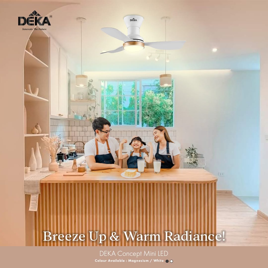 DEKA CEILING FAN 34" MINI CONCEPT LED