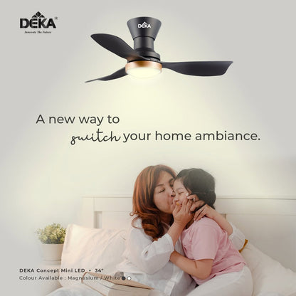 DEKA CEILING FAN 34" MINI CONCEPT LED