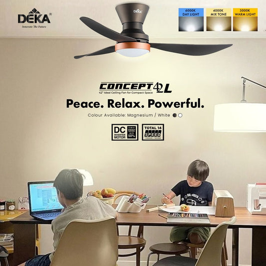 DEKA CEILING FAN 42" MINI CONCEPT LED