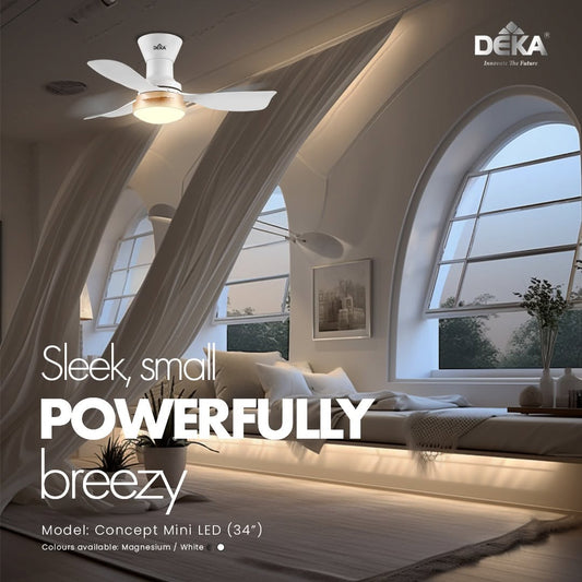 DEKA CEILING FAN 34" MINI CONCEPT LED